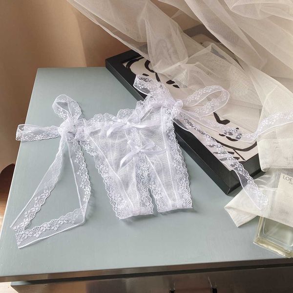 

briefs panties long term goods, , women's tstring, lace up, bow tie, Black;white