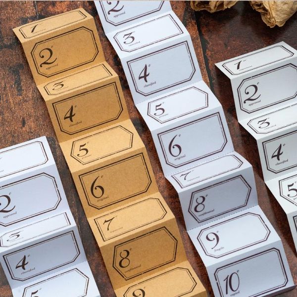 

gift wrap 4 kind material paper sticker number frame design as scrapbooking diy packing label decoration tag