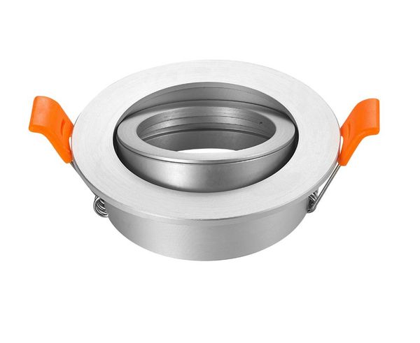 

spotlights round surfaced mounted silver aluminum gu10 mr16 lamp holder spot light fixture frame led ceiling downlight fitting for room