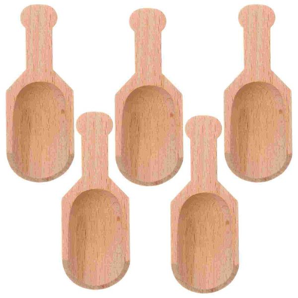 

spoons 5pcs mini wooden durable powder scoops household small
