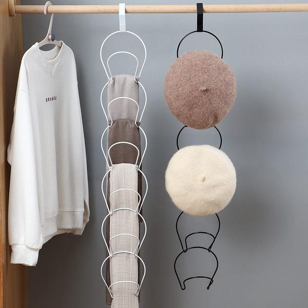 

hooks & rails 5pcs/set wall mount hat holder rack storage display behind doors scarf bag hangers shelf home organizer accessories