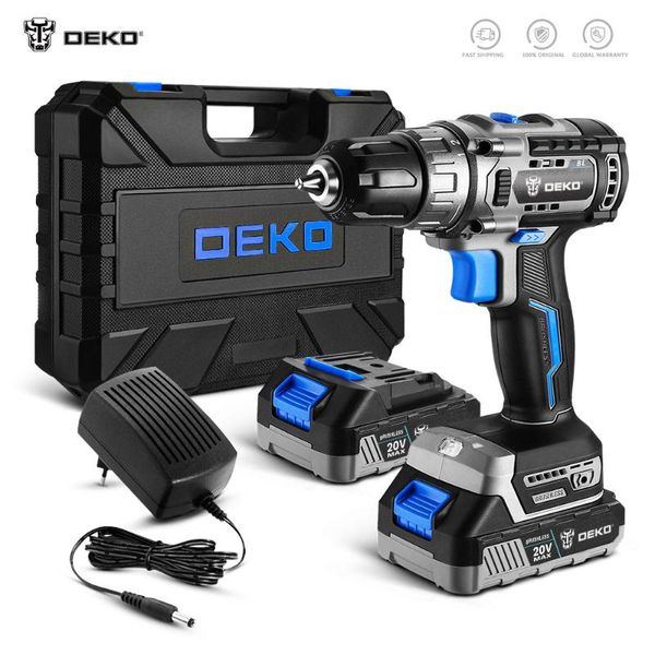 

professiona electric drills deko 20v brushless cordless drill, 42nm screwdriver, 1500mah battery, fast charger power tools for home improvem