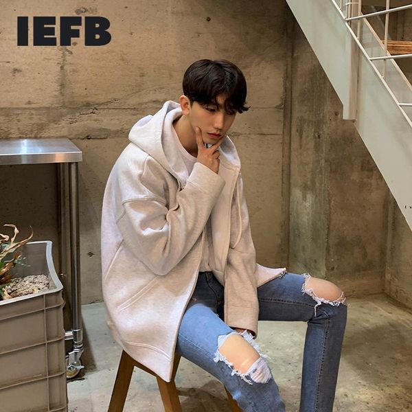 

men's jackets iefb autumn sweatshirts hooded cardigan zipper causal sport coat korean trend fashionr loose basic 2021 9y8418, Black;brown