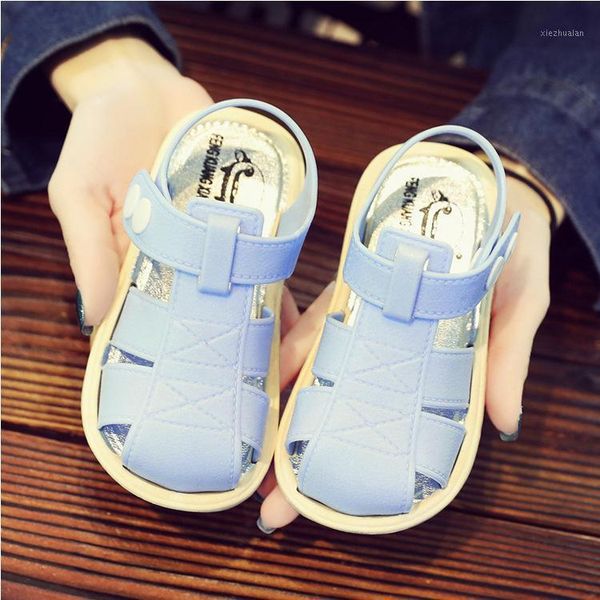 

sandals summer children's baotou little girl shoes beach korean men1, Black;red