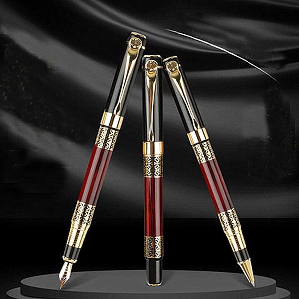 

fountain pens 1pcs classical business pen wood grain high-grade metal signature ink ballpoint office school supply