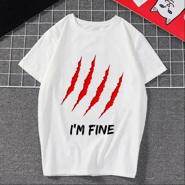 

im fine cartoon graphic print tee women shirt funny clothes tee shirt femme t shirt white female t