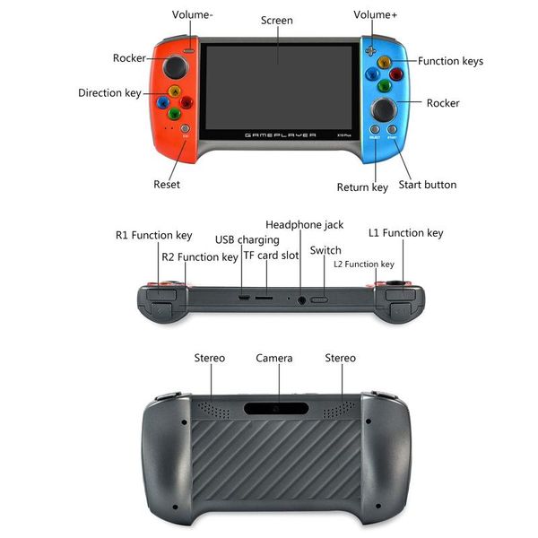 

2021 new x19 plus handheld game console 5.1 inch large screen 1000 k9fc