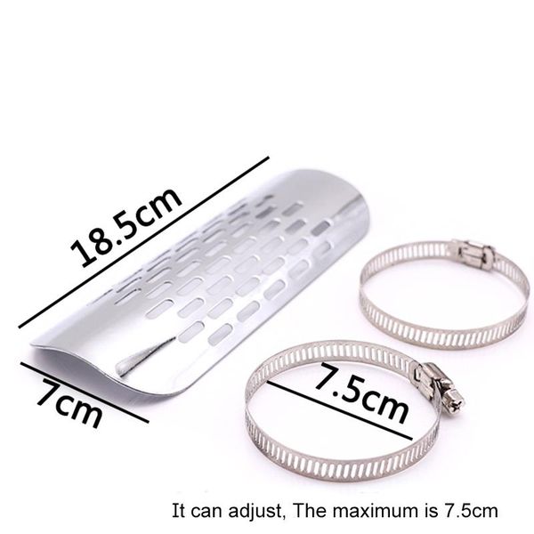 

motorcycle exhaust system universal retro black motorbike scooter motor muffler protector heat shield cover guard anti-scalding