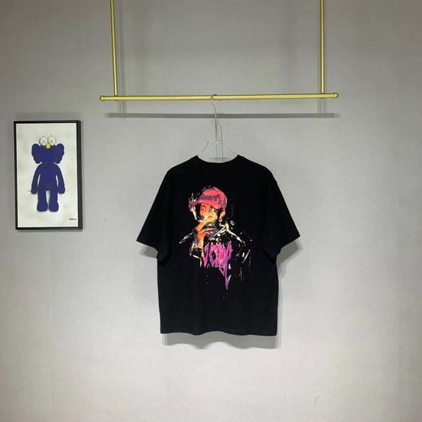 

new hip-hop retrato graffiti xxxtentacion revenge t-shirts 2021 masculino feminino casual streetwear 1:1 de alta qualidade manga curta, Black