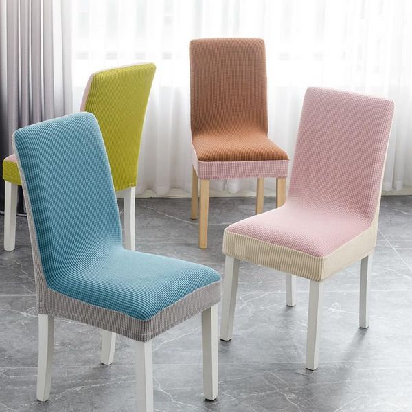 

chair covers home kitchen dining cover stretch housse de chaise living room spandex colorful seat restaurant decor