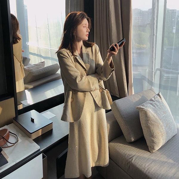 

women's suits & blazers french style office women solid colors single breasted 2021 spring autumn fashion commute blazer with button, White;black
