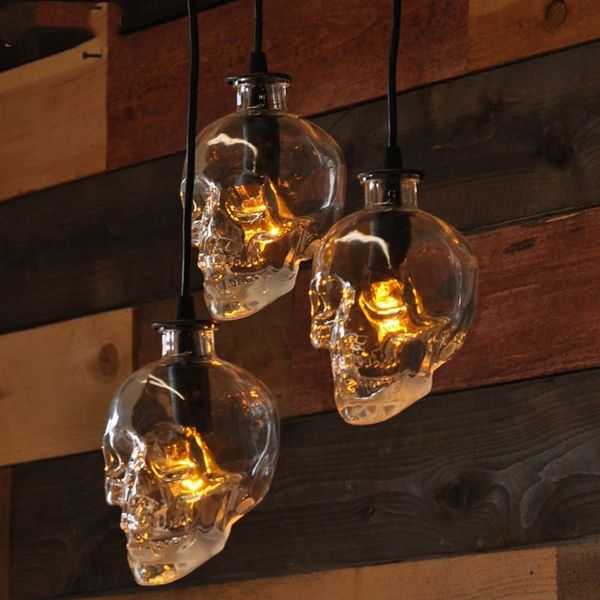 

pendant lamps skull lights vintage glass hanglamp for bedroom dining room halloween home decor restaurant bar led luminaire suspension