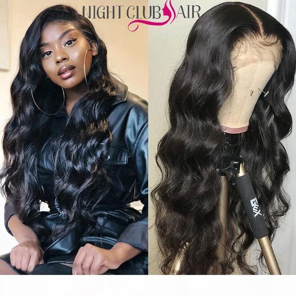 

night club long body wave lace front wigs closure human hair wig 13x4 lace front wigs with baby hair, Black;brown