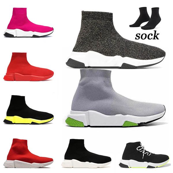 

new designer high low casual socks shoes luxury womens sneakers triple black all white red paris green navy jogging walking mens trainers s