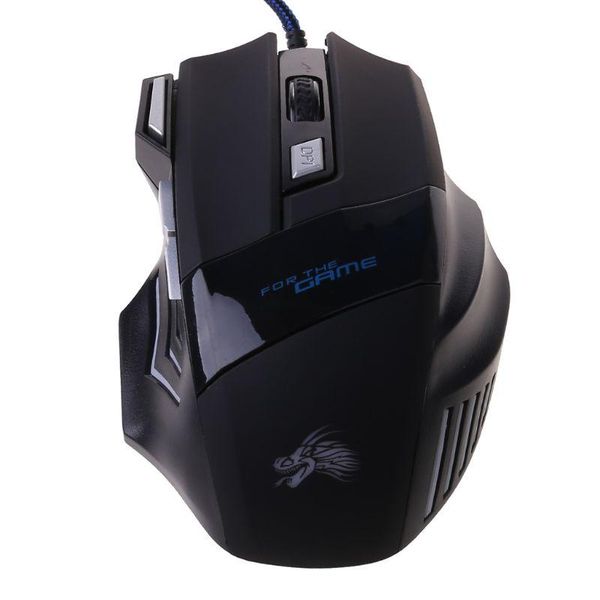 

mice gaming mouse 7 button usb wired led breathing fire 5500 dpi for lappc