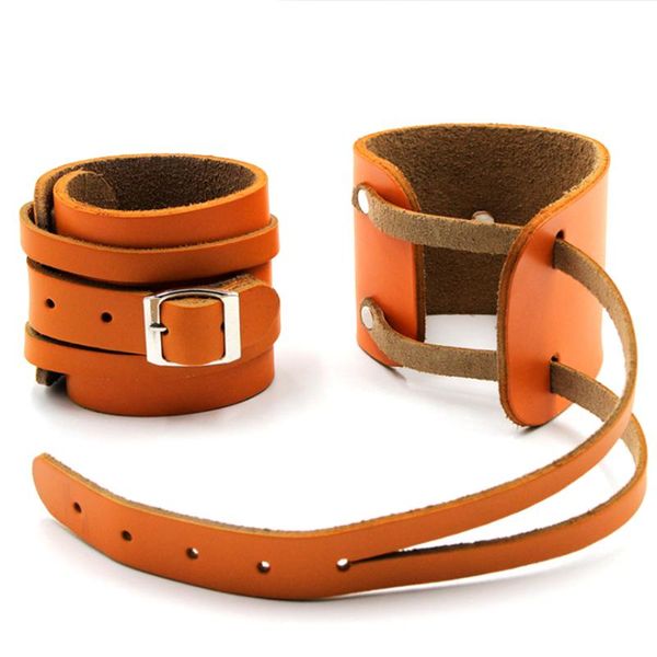 

wrist support 1 pair wrap braces for weight lifting adjustable leather bracelet wristband weightlifting straps, Black;red