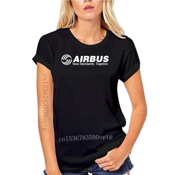 

women's t-shirt summer plus size o-neck cotton airbus aerospace aviation short sleeve graphic tee xxs - 4xl, White