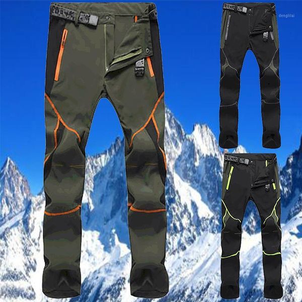 Pantaloni da uomo Pantaloni sportivi da uomo dritti caricati impermeabili Pantaloni da trekking da trekking all'aperto Cerniera Arrampicata Pantaloni da uomo casual Cargo