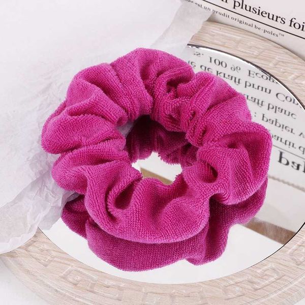 

pkgg0 new accessories water absorbent plush towel super fiber large intestine hair loop sports towel loop printing fat intestine hair, Pink