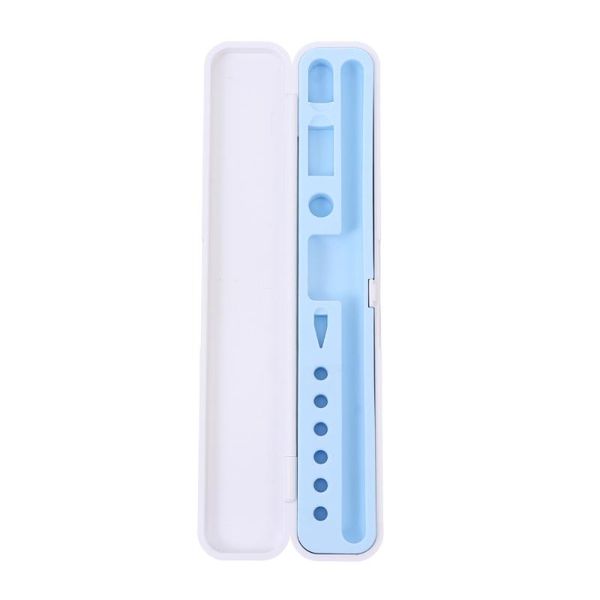 

pencil bags 1pc storage box compatible for apple 1/ 2 (white, sky-blue)