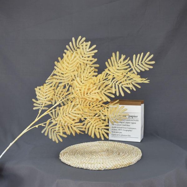 

wedding decorative flower 5 fork mimosa artificial plant artificial flower wedding arch wall arrangement fog f