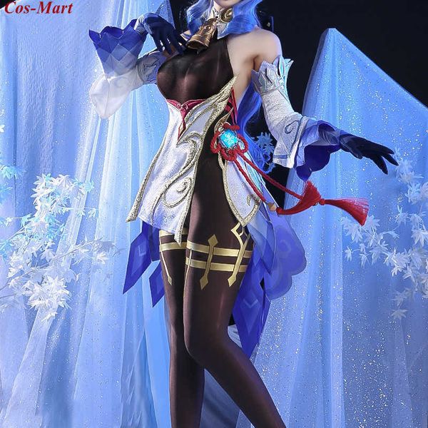 Hot Game Genshin Impact Ganyu Cosplay Traje Lovely Jumpsuit Combat Uniform Halloween Atividade Party Play Clothing S-L Y0903