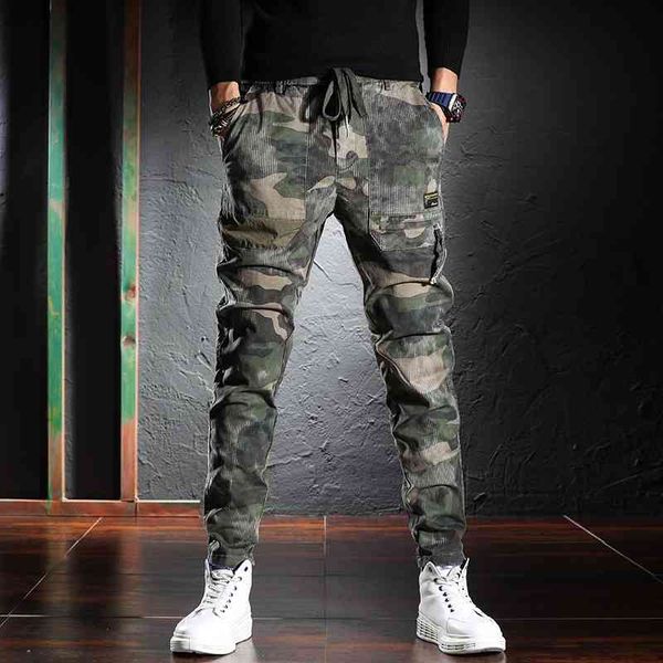 

men's jeans fashion streetwear men camouflage big pocket casual harem cargo pants ly designer hip hop long trousers f, Blue