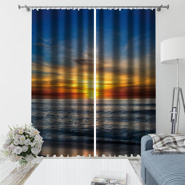 

custom gold lake curtain living room bedroom soundproof windproof curtains
