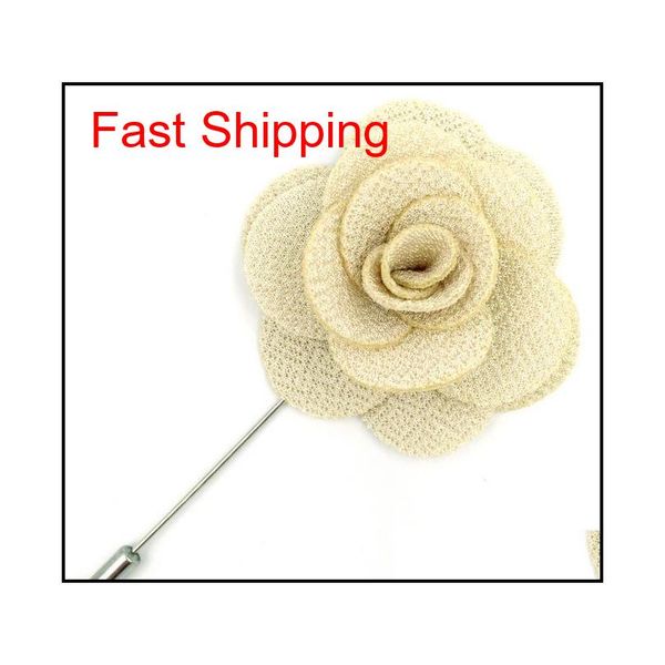 

boutonniere silk blend fashion mens lapel flowers handmade jllcdz yy_dhhome, Silver