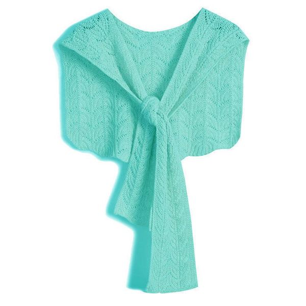 

scarves korean girly hollow lace shawl summer air-conditioned room waistcoat wool knit crocheted fake collar neck guard warm scarf p76, Blue;gray