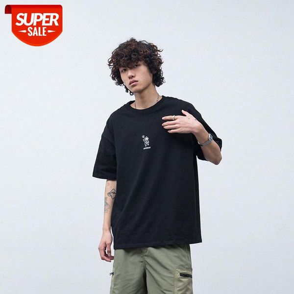 

summer tee japanese street three-color graffiti astronaut print short-sleeved men #jy2s, White;black