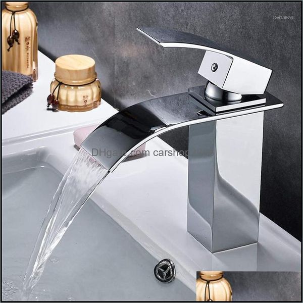 Banyo lavabo musluk musluklar, ev bahçesi şelale havzası musluk makyaj gemisi lavabolar mikser musluk soğuk ve güverte montaj musluğu