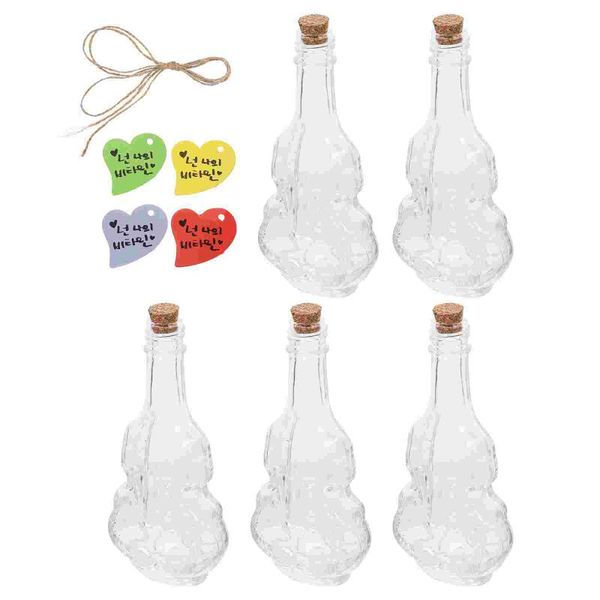 

storage bottles & jars 5pcs transparent corked wishing home adorn party supplies