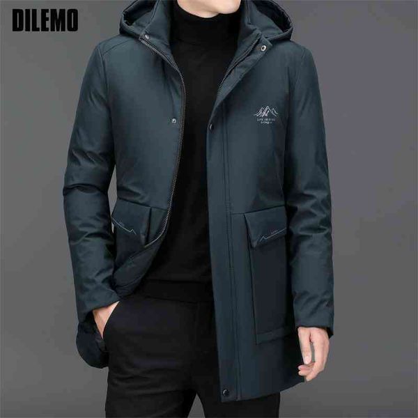 

men's long windbreaker hoods, famous brand casual ets, warm and heavy windbreaker, winter cloth, new, Black