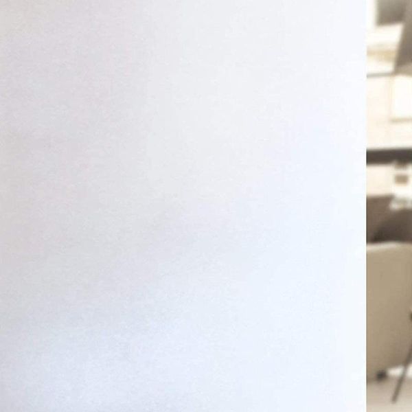 

window stickers matte white privacy film frosted removable non-adhesive glass covering opaque static cling heat control door sticker
