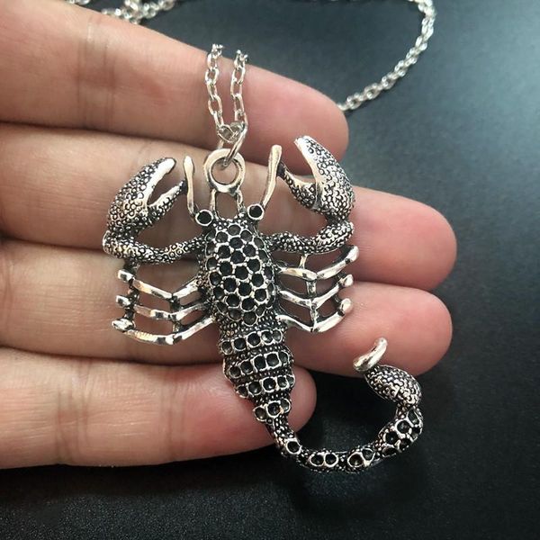 

pendant necklaces fashion rebel punk rock hip hop scorpion alloy necklace women man friend couple jewelry gift, Silver
