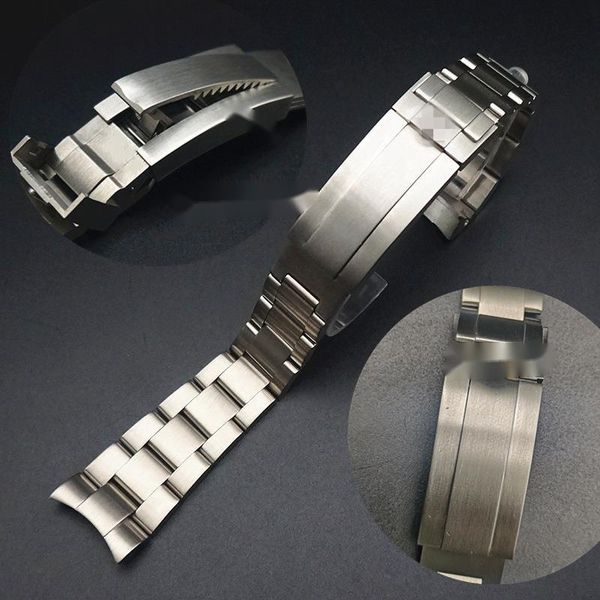 

watch bands high grade strap for green black water ghost 20mm 21mm solid stainless steel bracelet band durable drop resistant, Black;brown