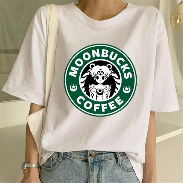 

summer fashion clothes harajuku womens sailor moon vintage graphic tees, White
