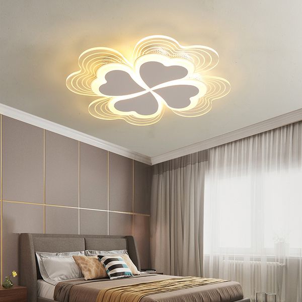 

2021 new luzes de teto modernas led quarto lmpadas ptala dourado para estudo sala jantar montagem em superfcie controle remoto casa luz pf4c