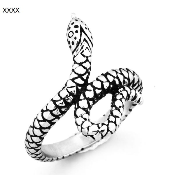 

fanssteel stainless steel mens punk vintage jewelry celtic snake animal ring gift for brothers sisters fsr20w64, Silver