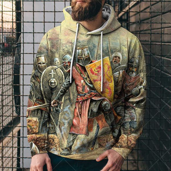 

men's loose 3d digital printed hooded sweaters 2a2s, Black