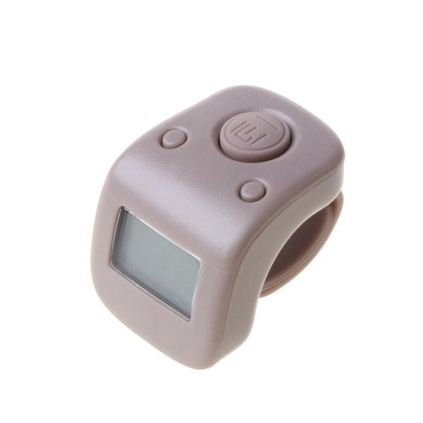 

timers mini rechargeable digital lcd electronic finger ring hand tally counter six/6 digit beads/prayer clicker