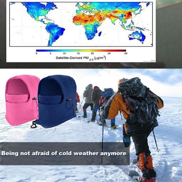 

winter windproof hiking caps men warm thermal fleece beanies hat ski balaclava motorcycle warmer bike helmet face neck supplies, Black