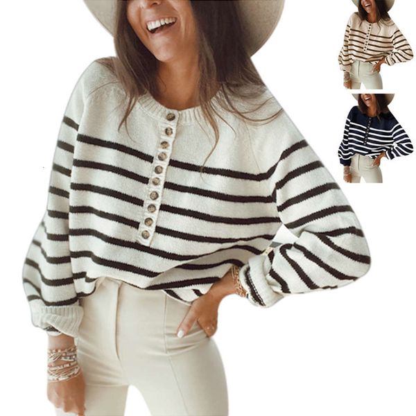 

autumn and winter knitwear striped fashion cardigan sweater, White;black