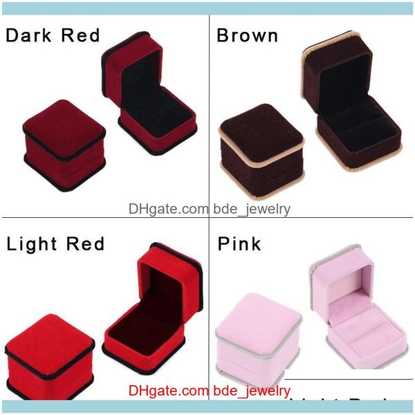 

wedding jewelrywedding rings wowcraft jewelry shop ring box 4 different colors drop delivery 2021 mrqus, Slivery;golden