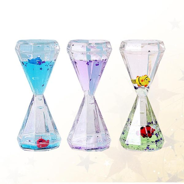 

3pcs sea animal timer liquid motion sandglass creative bubble drop hourglass desk decor birthday gift (random pattern)