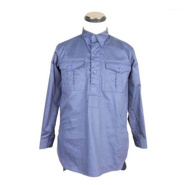 

men's dress shirts france french enlisted m1935 cotton service shirt blue, White;black