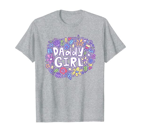 

adorable flowers daddy's girl father's day t-shirt, White;black