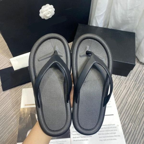 

sandals fashion flip flops casual flat beach shoes women, Black