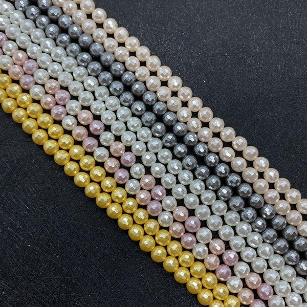 

other 1strand round section shape fashion natural shell pearl loose beads 6-12mm 6 colors diy for making necklace earrings bracelets